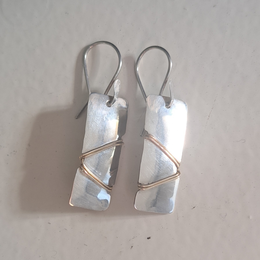 Anne Hellman Sterling Silver and Gold-Tone Earrings